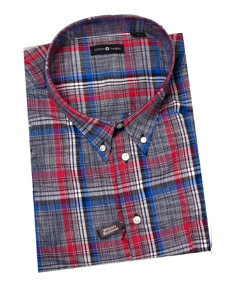#232593. 3XL TALL. INDIGO Retail $  48.00 Long Sleeve Cotton by CTTON TRADERS. LONG SLEEVE NO-IRON Whs A:  2