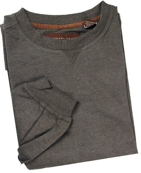 #083993. 2XL BIG. OLIVE Retail $  43.00 Long Sleeve by WOOD LAND TRAIL. MOLESKIN LONGSLV CREW Whs A:  1