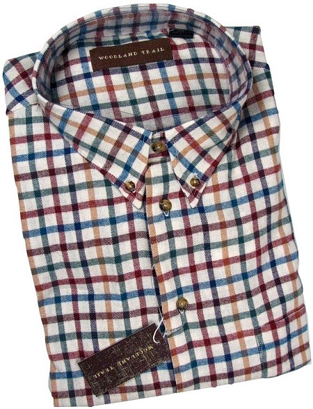 #177366. XL TALL. MULTI Retail $  48.00 Long Sleeve Flannel by WOOD LAND TRAIL. BRUSHED LONG SLEEVE Whs A:  1