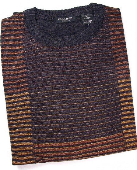 #317171. 2XL BIG. BRONZE Retail $  69.00 Sweaters by CELLINI. TEXTURED CREW SWEATER Whs A:  2