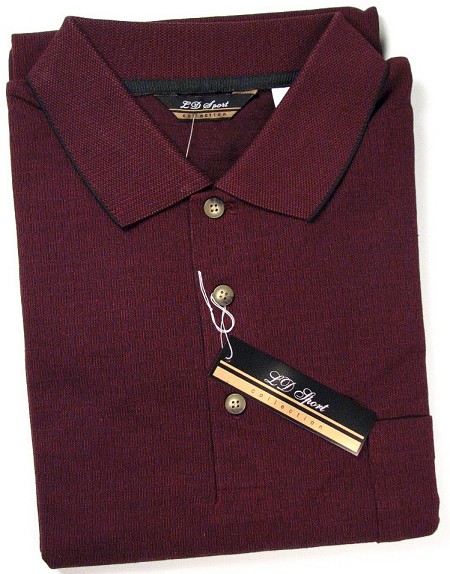 #291008. 4XL BIG. BURGUNDY Retail $  45.00 Long Sleeve by LD SPORT. LNG SLV JACQUARD KNIT Whs A:  2