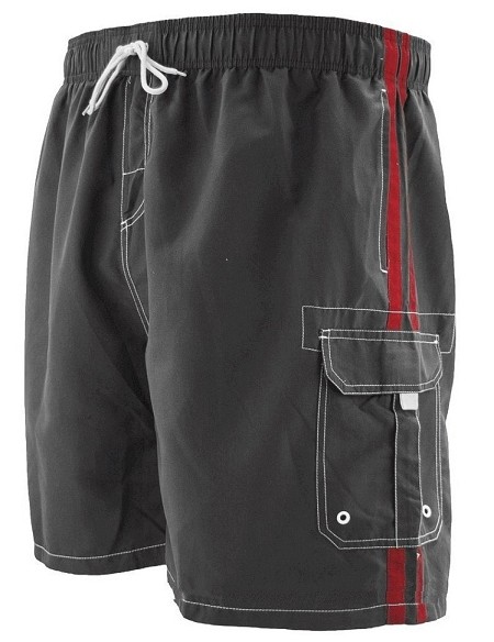 #088646. 6XL BIG. CHARCOAL CARGO SWIM TRUNK Swim Wear by RICKS CAFE. Whs A:  2 FBA:  1