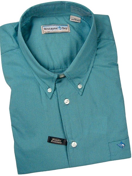 #126788. 2XL BIG. FOAM Retail $  55.00 Long Sleeve Cotton by BISCAYNE BAY. SOLID WITH EMBROIDERY Whs A:  1