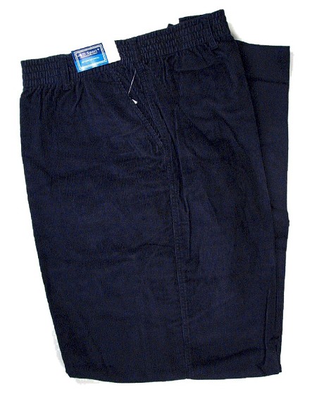 #194806. XL BIG. NAVY Retail $  55.00 Cotton Casual Pants by LD SPORT. FULL ELASTIC CORDUROY Whs A: 50