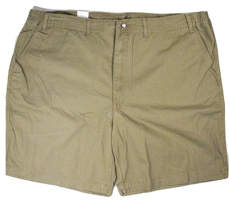 #081478. 68 . KHAKI Retail $  55.00 Shorts by FULL BLUE. FLAT FR ELASTIC SHORT FW:  1