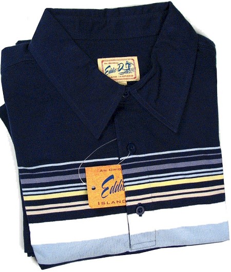 #290229. XL TALL. NAVY Retail $  59.50 Short Sleeve by EDDIE D. JERSEY KNIT STRIPE Whs A:  2