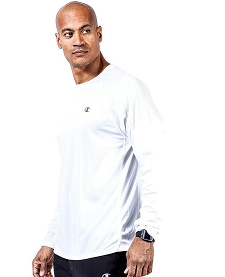 #172268. 3XL BIG. WHITE Retail $  36.00 Dri-Power Long Sleeve by CHAMPION. VAPOR LONG SLV CREW Whs A:  2