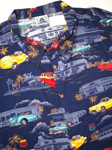 #158158. 8XL BIG. NAVY Retail $  75.00 Short Sleeve Tropical by HIGHWAY ONE. TROPICAL PRINT Whs A:  1