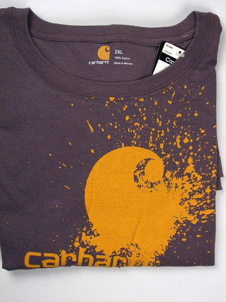 #067164. 2XL BIG. CHARCOAL Retail $  30.00 Long Sleeve Tee by CARHARTT. GOLD C LONG SLV TEE Whs A:  2