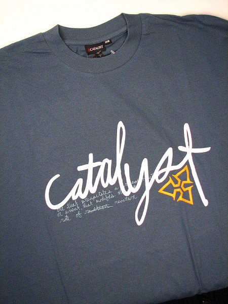 #161413. 2XL BIG. BLUE Retail $  32.00 Short Slv Graphic Tee by CATALYST. LOGO SHORT SLV TEE Whs A:  1