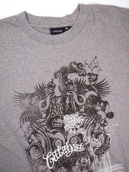 #028510. 2XL BIG. HEATHER Retail $  35.00 Short Slv Graphic Tee by CATALYST. CROWNS TEE SHORT SLV Whs A:  1