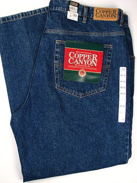 #171764. 46 36. BLUE Retail $  55.00 Cotton Jean by COPPER COVE. 5-POCKET DENIM JEAN Whs A:  1