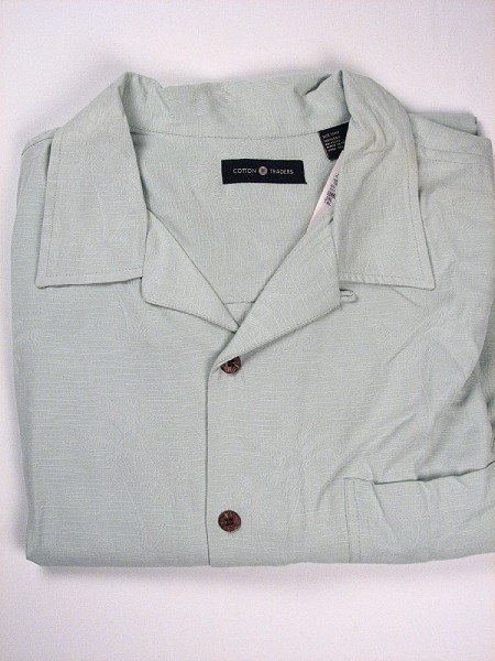 #150675. 3XL TALL. MINT Retail $  75.00 Short Sleeve Updated by CTTON TRADERS. SILK EMROIDERY S.S. Whs A:  1
