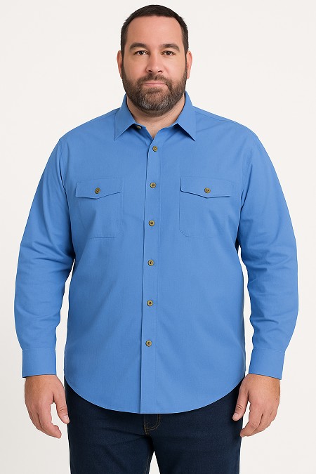 #188609. 2XL BIG. OCEAN Retail $  60.00 Long Sleeve Fishing by BISCAYNE BAY. LONGSLV NYLON FISHING Whs A:  4 FW:  1