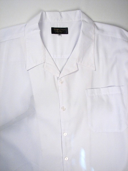 #129046. 4XL BIG. WHITE Retail $  65.00 Short Sleeve Tropical by FULTON STREET. MICROFIBER CAMP S.S. Whs A:  1