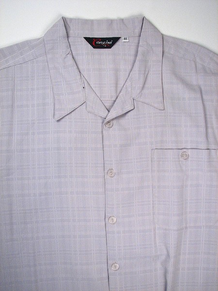 #125318. 6XL BIG. GREY Retail $  65.00 Short Sleeve Tropical by FULTON STREET. MICROFIBER CAMP S.S. Whs A:  1