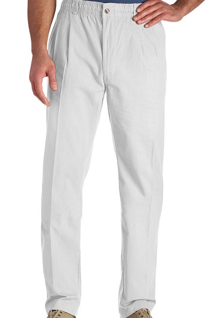 #050584. 60 . WHITE VINTAGE TWILL PANT Cotton Casual Pants by CREEKWOOD. Whs A:  1