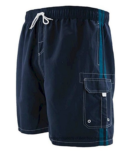#103330. 4XL BIG. NAVY CARGO SWIM TRUNK Swim Wear by RICKS CAFE. Whs A:  7 FBA:  3