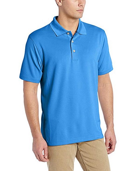 #333076. 2XL BIG. FR BLUE Retail $  60.00 Short Sleeve Luxury by CUBAVERA. POLO OTTOMAN SOLID Whs A:  4