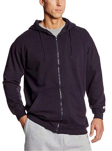 #018674. 3XL TALL. NAVY Retail $  45.00 Athletic Crew by RUSSELL. ZIP HOOD Whs A:  3