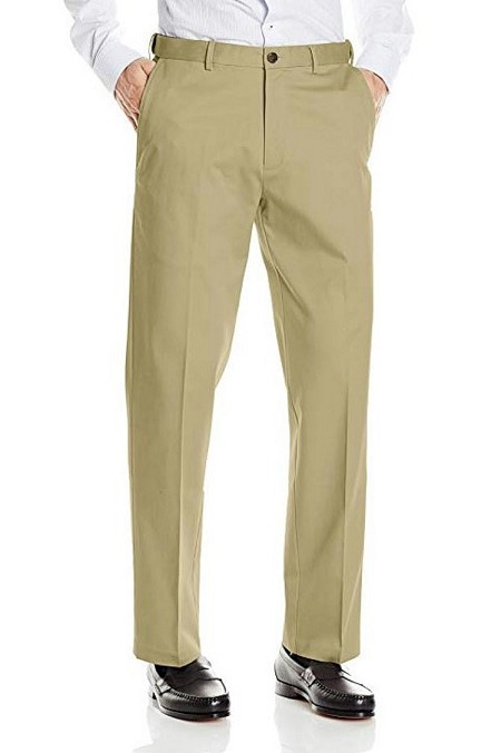 #065719. 52 30. BR KHAKI Retail $  80.00 Cotton Casual Pants by HAGGAR COMPANY. PREM NOIRON KHK PLAIN Whs A:  3
