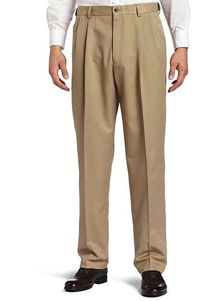 #226372. 46 30. BR KHAKI Retail $  70.00 Dress Pants by HAGGAR COMPANY. COOL 18?PLAIN PANT Whs A:  2