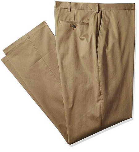 #153366. 54 30. KHAKI Retail $  80.00 Cotton Casual Pants by HAGGAR COMPANY. PREM NOIRON KHK PLAIN Whs A:  6