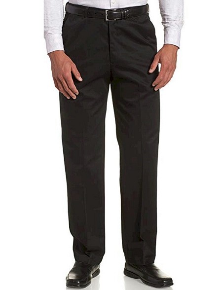 #251914. 60 30. BLACK Retail $  65.00 Cotton Casual Pants by HAGGAR COMPANY. WORK TO WEEKEND PLAIN Whs A:  1