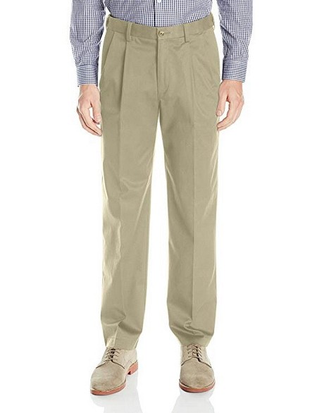 #355597. 58 32. KHAKI Retail $  80.00 Cotton Casual Pants by SAVANE. ULTIMATE DBL PLEAT Whs A:  2