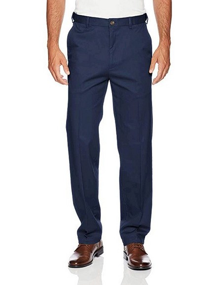 #200037. 54 30. NAVY Retail $  65.00 Cotton Casual Pants by HAGGAR COMPANY. WORK TO WEEKEND PLAIN Whs A:  2