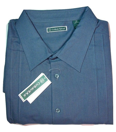 #324126. 3XL BIG. TEAL Retail $  80.00 Short Sleeve Tropical by CUBAVERA. JACQUARD CAMP SHIRT Whs A:  2