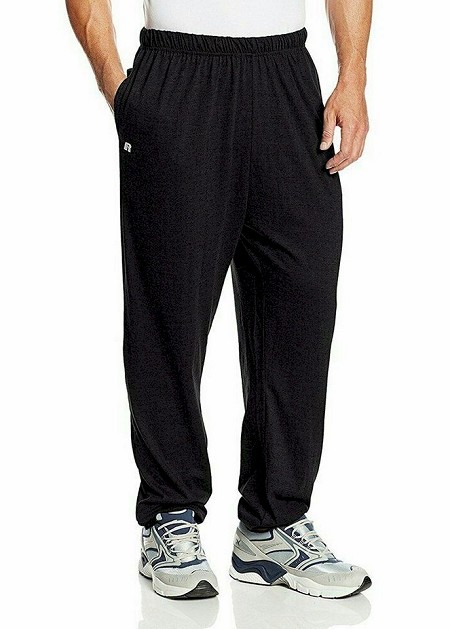 #058928. 3XL BIG. BLACK Retail $  32.00 Jersey Knit Pants by RUSSELL. JERSEY PANT Whs A:  5