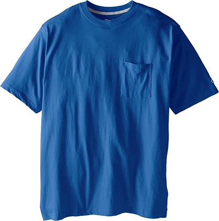 #196512. 2XL BIG. BLUE POCKET TEE Short Sleeve Tee by CHAMPION. Whs A:  4