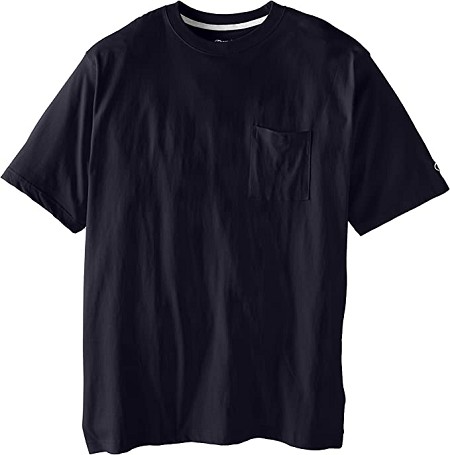 #075684. 5XL BIG. NAVY POCKET TEE Short Sleeve Tee by CHAMPION. Whs A: 39