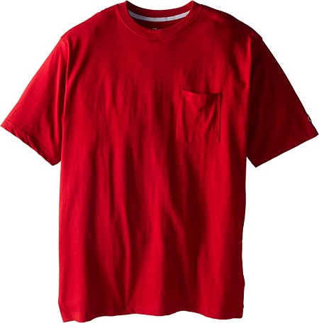 #183305. 5XL BIG. RED POCKET TEE Short Sleeve Tee by CHAMPION. Whs A:  6