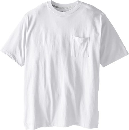 #002626. 2XL BIG. WHITE POCKET TEE Short Sleeve Tee by CHAMPION. Whs A: 17 FBA:  1