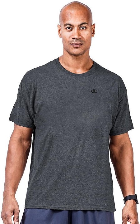 #117728. 4XL BIG. CHARCOAL Retail $  28.00 Short Slv No Pocket by CHAMPION. NON-POCKET TEE Whs A: 44