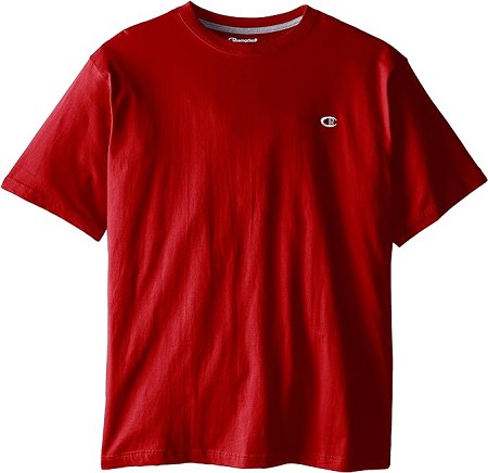 #107233. 4XL BIG. CRIMSON Retail $  26.00 Short Slv No Pocket by CHAMPION. NON-POCKET TEE Whs A: 13