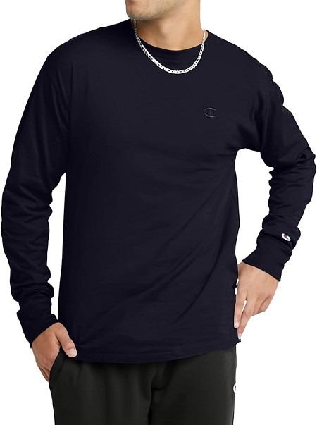 #342957. 2XL TALL. NAVY Retail $  29.00 Long Sleeve Tee by CHAMPION. LONG SLV TEE Whs A:  7
