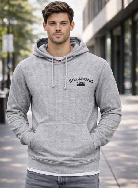 #205290. 5XL BIG. H GREY Retail $  48.00 Athletic Crew by BILLABONG. THERMAL HOODY Whs A:  1