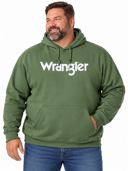 #292557. 2XL . OLIVE Retail $  49.00 Athletic Crew by WRANGLER. PULLOVER HOODY LOGO Whs A:  2